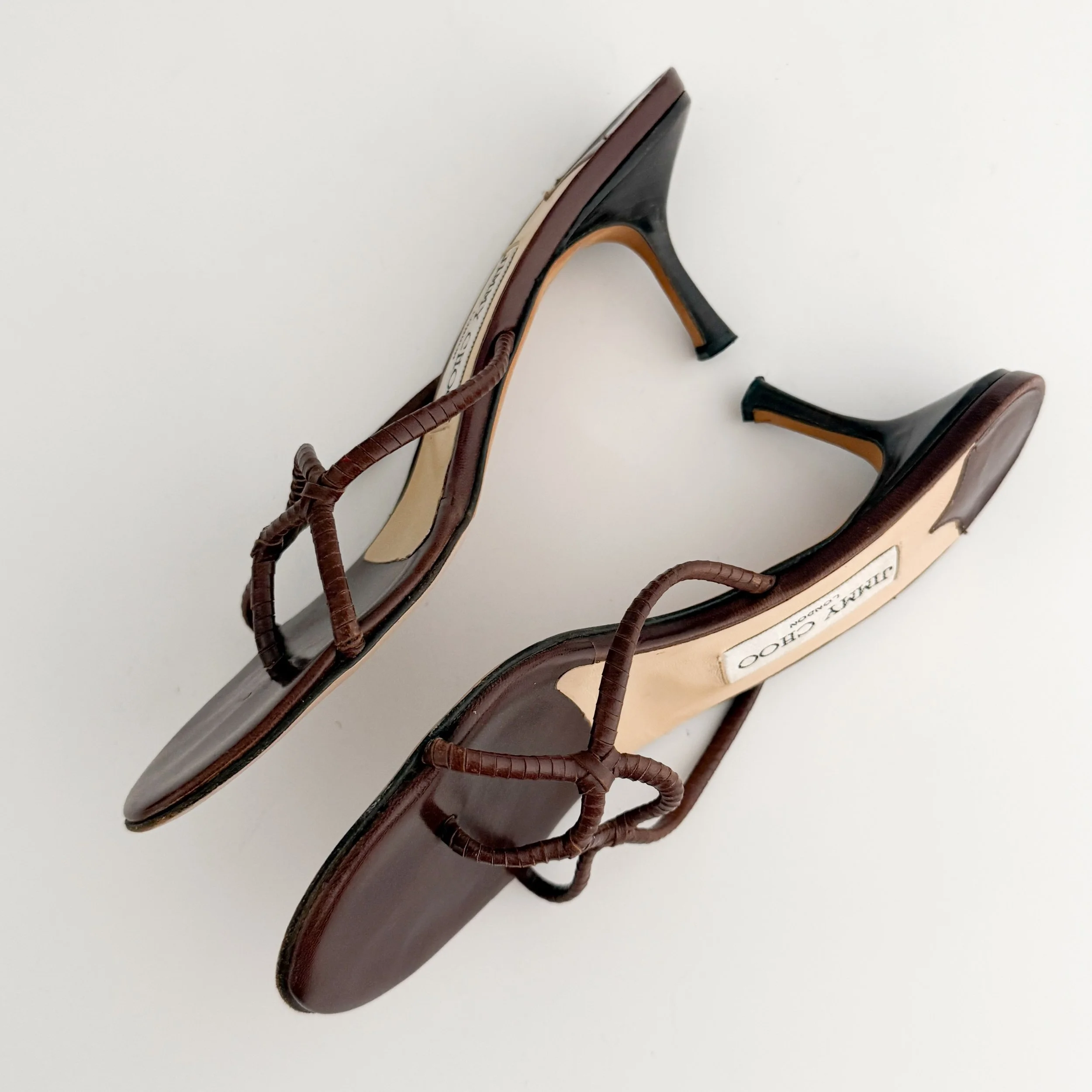Manolo Blahnik Tennis Ball Reworked Black Leather Mule Heels